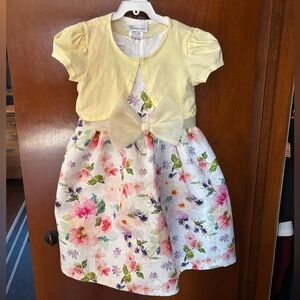 Spring Easter floral dress little girl size 5